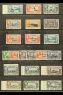 1938-50 Complete Definitive Set, SG 146/163, Fine Mint, Includes Additional Shades For 1d, 2d, And 1s, And With... - Falkland Islands