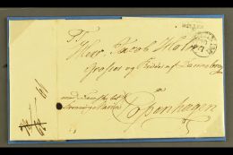 1835 Entire Letter From Stettin To Copenhagen Using The Steamship Route First Established In That Year. Annoted... - Andere & Zonder Classificatie