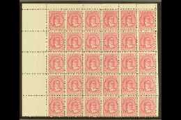 1893-1900 2½d Deep Rose Perf 11, SG 16a, Mint Complete HALF-SHEET Of 30 (6x5) With Margins To Three Side.... - Cookeilanden
