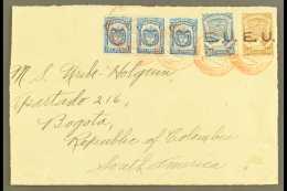 SCADTA 1923 (25 Nov) Cover From USA Addressed To Bogota, Bearing Colombia 3c (x3) And SCADTA 1923 30c & 60c... - Colombia