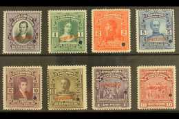 1910 Centenary Of Independence Complete Set With "SPECIMEN" Overprints (SG 345/52, Scott 331/38), Fine Never... - Colombie