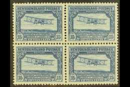 1931 15c Blue Vickers "Vimy" Aircraft, SG 206, As A NHM Block Of 4. For More Images, Please Visit... - Other & Unclassified