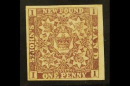 1857 1d Brown- Purple, SG 1, Very Fine Mint 4 Margins. For More Images, Please Visit... - Other & Unclassified