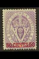 1868-71 50c Mauve Perf 12, SG 32, Very Fine Mint. Lovely Colour. For More Images, Please Visit... - Other & Unclassified