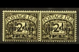 TRIPOLITANIA POSTAGE DUES - 1950 4l On 2d Agate, Pair One Showing Variety "No Stop After B", SG TD8+TD8a, Very... - Afrique Orientale Italienne