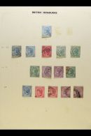 1865-1951 FINE USED COLLECTION On Leaves, Inc 1865 1d, 1872-79 Perf 12½ 1d (x2), 6d & 1s (x2) And Perf... - British Honduras (...-1970)