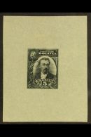 1910 (CIRCA) IMPERF DIE PROOF FOR UNADOPTED DESIGN. Die Proof For 5c Value Showing A Portrait Printed In Black On... - Bolivia