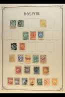 1867-1931 MINT & USED COLLECTION The Bolivia Section Extracted From A Wonderful, Original, Old-time,... - Bolivia