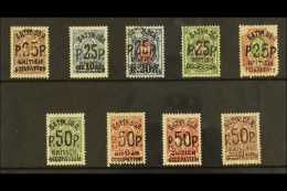 1920 Complete Set Of Perforated Surcharge Issues, Overprinted In Black (25r On 50k In Blue), SG 29/37, Very Fine... - Batum (1919-1920)