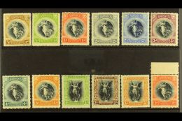 1920-21 Victory Set (both Watermarks), SG 201/12, Very Fine, Lightly Hinged Mint. Lovely! (12 Stamps) For More... - Barbados (...-1966)