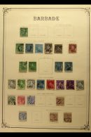 1855-1921 OLD TIME COLLECTION On Printed Pages. Includes A Useful "Britannia" Range To Various 1s (x4) Inc 1855... - Barbades (...-1966)