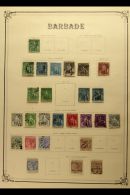 1855-1921 OLD TIME COLLECTION On Printed Pages. Includes A Useful "Britannia" Range To Various 1s (x4) Inc 1855... - Barbados (...-1966)