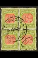 POSTAGE DUES 1938 6d Carmine And Green, SG D117, Fine Used Block Of 4. For More Images, Please Visit... - Autres & Non Classés