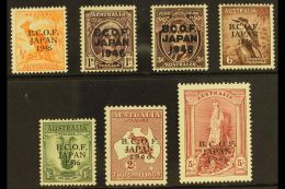 BCOF 1946-47 "B.C.O.F. JAPAN" Overprints Complete Set, SG J1/7a, Fine Never Hinged Mint, Very Fresh. (7 Stamps)... - Andere & Zonder Classificatie