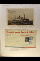 DUTCH SHIPPING COMPANIES An Extensive & Interesting Covers & Card Collection Presented In Three Enormous... - Non Classificati