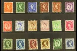 1955-58 Wilding Definitives Wmk St Edward's Crown Set, SG 540/56, Never Hinged Mint, (18 Stamps),  For More... - Other & Unclassified