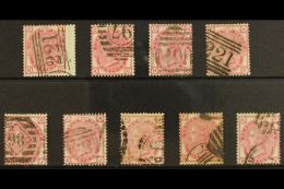 1873-80 3d Rose, SG 143, Complete Set Of Plate Numbers. Good To Fine Used (9 Stamps) For More Images, Please Visit... - Andere & Zonder Classificatie