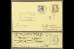 AMERICAN SAMOA 1927 (Dec 27) Registered Cover Franked With 3c Washington & 15c Franklin, Postmarked Pago Pago,... - Andere & Zonder Classificatie