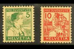 1915 Pro Juventute Set, SG J1a/2, Zumstein 2/3, Never Hinged Mint (2). For More Images, Please Visit... - Autres & Non Classés