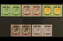 1923 Setting I, ½d, 2d, 4d, 6d & 1s3d With Litho Overprints (bold, Shiny Ink), SG 1d, 3c, 5a, 6a, 8b,... - Afrique Du Sud-Ouest (1923-1990)