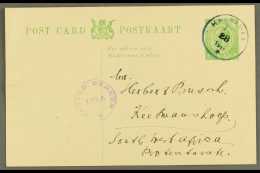 1917 (28 Jul) ½d Union Postal Card To Keetmanshoop Cancelled By A Very Fine "HATSAMAS" Blue- Grey Rubber... - Africa Del Sud-Ovest (1923-1990)