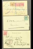 NATAL 1895-1910 Range Of Covers And Cards, With 1895 Envelope Registered To J'burg With Stamps Tied By Registered... - Unclassified