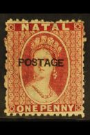 1875 1d Rose, Wmk CC, Perf 121½, Ovptd "Postage" In Sans-seriff Letters, SG 76, Fresh Mint.  For More... - Unclassified