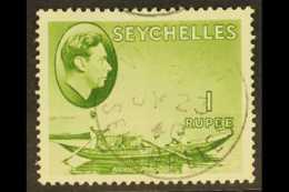 1938-49 1r Yellow-green, SG 146, Very Fine Used. For More Images, Please Visit... - Seychellen (...-1976)