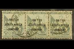 1896 ½d Grey- Black Overprinted, SG 58, Very Fine Used STRIP OF THREE. A Scarce Used Multiple. For More... - Altri & Non Classificati