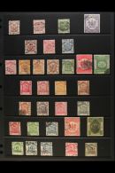 1883-1892 USED COLLECTION A Most Useful , ALL DIFFERENT Collection Presented On A Stock Page. Includes 1883 Perf... - Noord Borneo (...-1963)