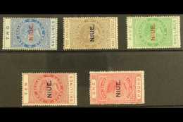 1918-29 Tall 2s To £1 Postal Fiscals, SG 33/37, Fine Mint. (5) For More Images, Please Visit... - Niue