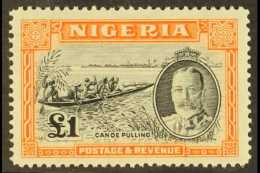 1936 KGV Pictorial Definitive £1 Black And Orange, SG 45, Very Fine Never Hinged Mint. For More Images,... - Nigeria (...-1960)