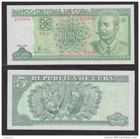 RM)5 PESOS CUBANO 2009 UNC PRISTINE CONDITION - Kuba