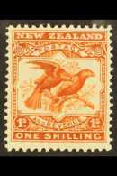 1907-09 1s Orange Red Bird, Small Die Perf 14 X 15, SG 385, Fine Mint. For More Images, Please Visit... - Other & Unclassified