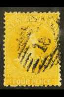 1866 4d Yellow Perf 12½, Wmk Large Star, Used With Near- Perfect Centering Which Is Almost Unheard Of With... - Andere & Zonder Classificatie