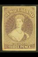 1863 3d Brown- Lilac Imperf, Wmk Large Star, SG 40, Mint Large Part OG With 4 Large / Huge Neat Margins. A... - Altri & Non Classificati