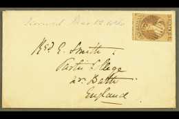 1859 (27 Dec) Env To Bath, England Bearing The 1857-63 6d Brown Imperf (SG 13) Touched At Sides Cancelled Light... - Other & Unclassified