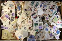 1980's/90's OFFICE CLIPPINGS A Huge Quantity Of Fine/very Fine Used Stamps On Pieces, Filling A Large Carton.... - Otros & Sin Clasificación