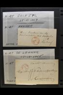 1853-1867 STAMPLESS COVERS. An Interesting Collection Of Unpaid By Sender Entires & Entire Letters, Bearing... - Otros & Sin Clasificación