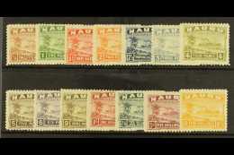 1924-48 Definitives, Complete Set On Rough Surfaced, Greyish Paper, SG 26A/39A, Perf Faults On 6d, Otherwise Very... - Nauru