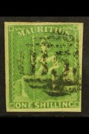 1859 1s Yellow Green, SG 35, Very Fine Used With Clear Margins All Round And Bright Even Colour. For More Images,... - Mauritius (...-1967)