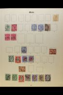 1863-1936 USED COLLECTION On Printed Pages With KEVII To 1s, KGV Pictorials To 2s6d. Useful Ranges (90+ Stamps)... - Malta (...-1964)