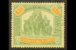 FEDERATED STATES 1900 $25 Green And Orange, Elephants, SG 26, Superb Used With Fiscal Cancel. For More Images,... - Altri & Non Classificati