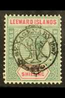 1897 1s Green And Carmine Jubilee Overprint, SG 15, Very Fine Mint With Strong Colours. For More Images, Please... - Leeward  Islands