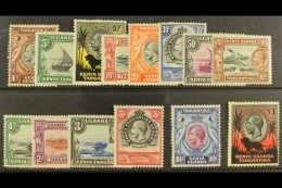 1935-37 Complete KGV Pictorial Set, SG 110/123, Fine Mint, The £1 Centered To Right. (14) For More Images,... - Vide