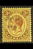 1917 3d Purple On Yellow, "War Stamp", Variety "Ovpt Inverted", SG 75c, Very Fine Mint. Ex Napier. For More... - Jamaica (...-1961)