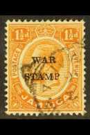 1916 1½d Orange "War Stamp", Variety "Inverted P For D", Without Stop,  SG 71f, Fine Used. For More Images,... - Giamaica (...-1961)