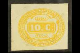 POSTAGE DUES 1863 10c Yellow Postage Due, Sass 1, Superb Mint Original Gum With Large Clear Margins. Raybaudi... - Non Classificati