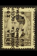 FIUME & KUPA ZONE 1941 25p Black With Shifted VERTICAL OVERPRINT And Another Horizontal Albino Overprint,... - Non Classificati