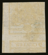 LOMBARDY VENETIA 1851 5c Yellow Ochre Variety "Doubly Printed, Upside Down, On Reversed Side", Sass 13, Cat... - Unclassified